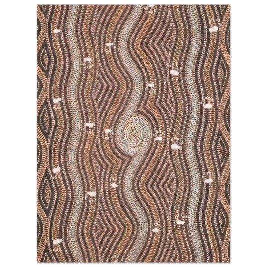 Clifford Possum Tjapaltjarri - Possum Dreaming - 1985  75x100 cm / 30x40inches Fine Art Poster