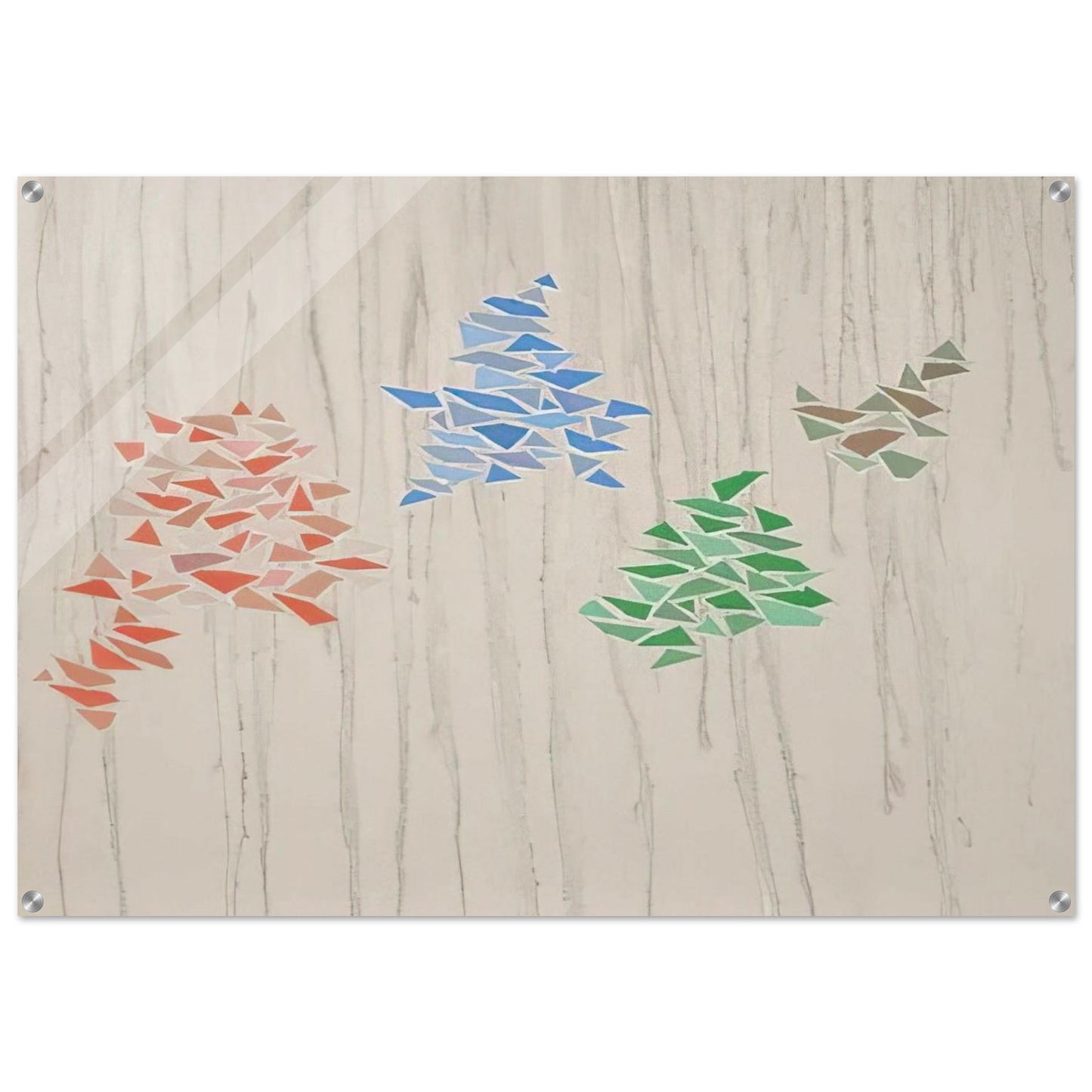 Colors on Gray - 1975 - Robert Goodnough Acrylic Print - 70x100 cm / 28x40″ inches