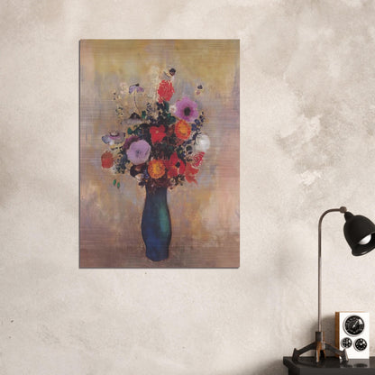 WILDFLOWERS - Odilon Redon Brushed Aluminum Print - 70x100 cm / 28x40 inches | Odilon Redon Aluminum Print | Odilon Redon Prints