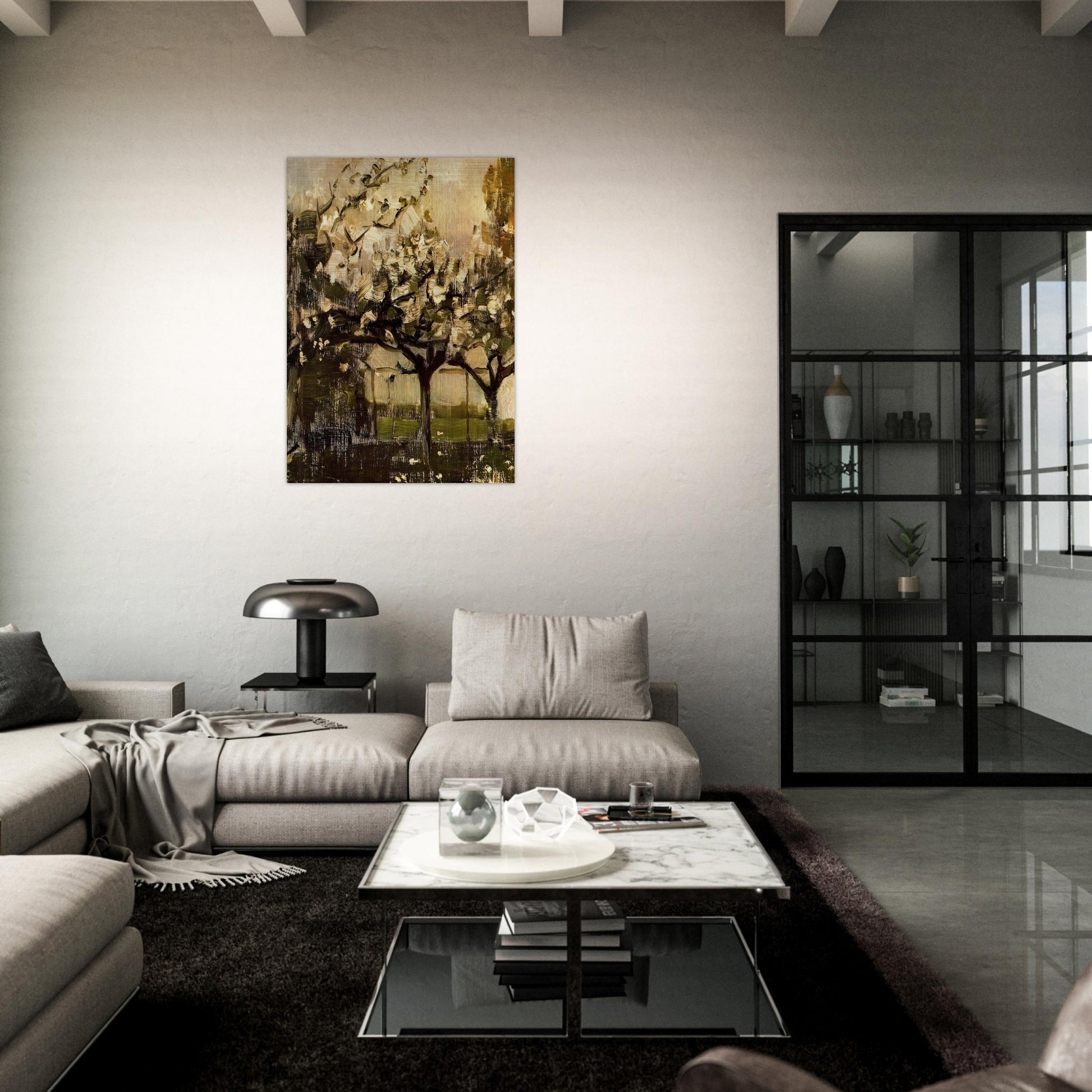 Alberi - Piet Mondrian Brushed Aluminum Print - 70x100 cm / 28x40 inches | Piet Mondrian Aluminum Print | Piet Mondrian Prints