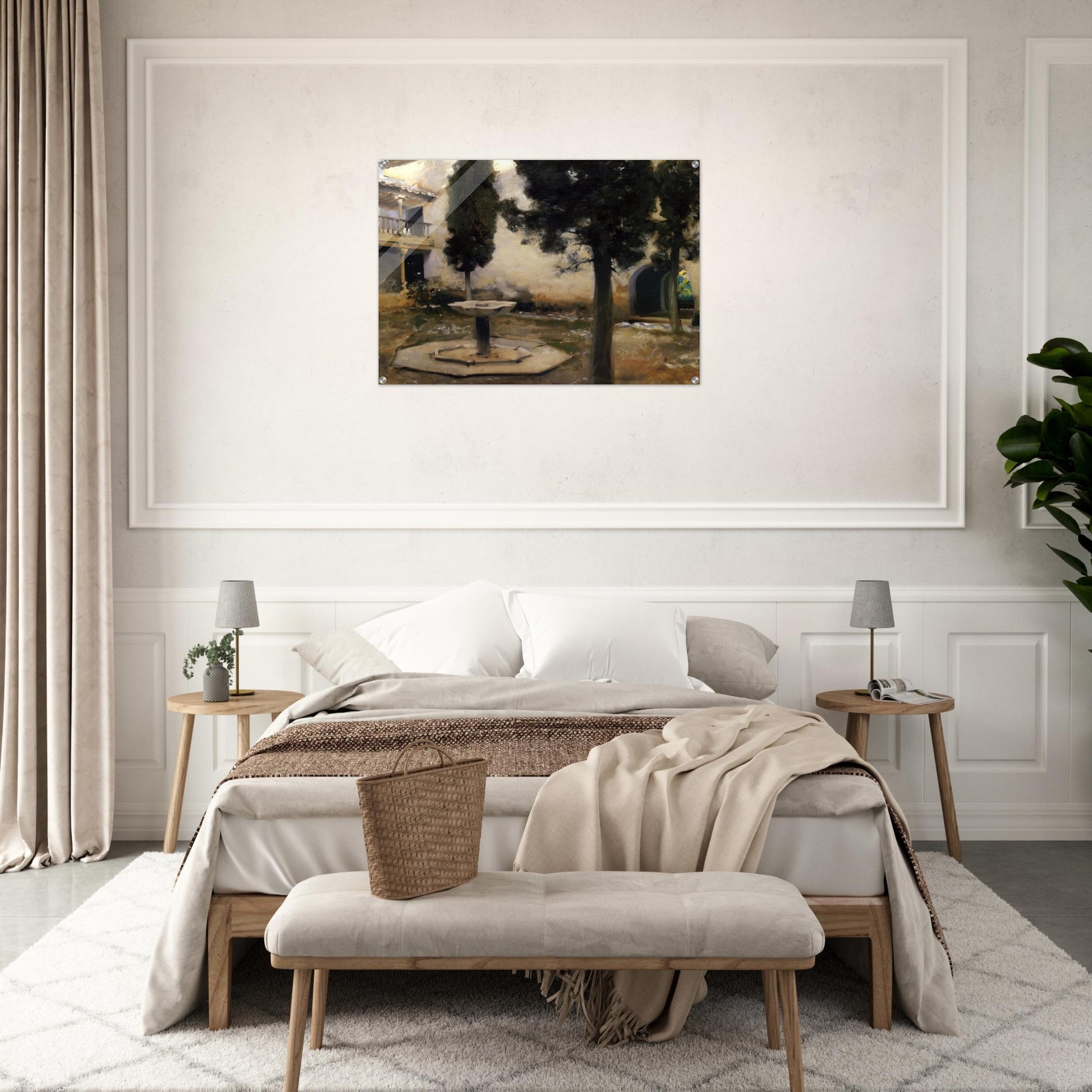 Alhambra, Patio de la Reja - John Singer Sargent Acrylic Print - 70x100 cm / 28x40″ inches