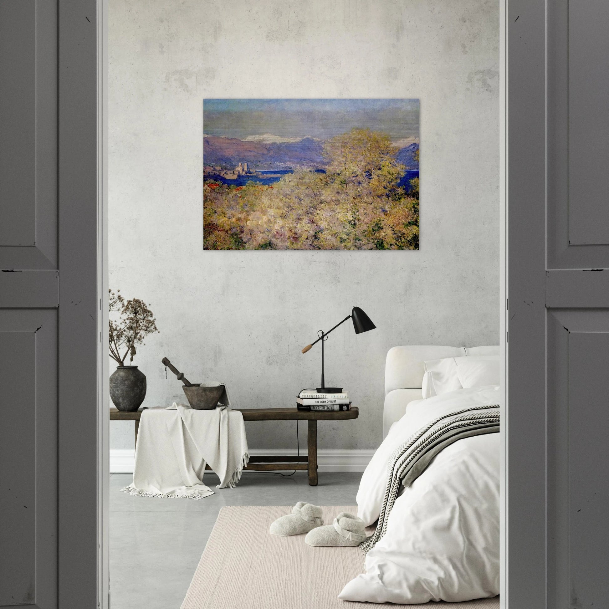 Antibes - View of the Salis Gardens - claude monet Brushed Aluminum Print - 70x100 cm / 28x40 inches | claude monet Aluminum Print | claude monet Prints