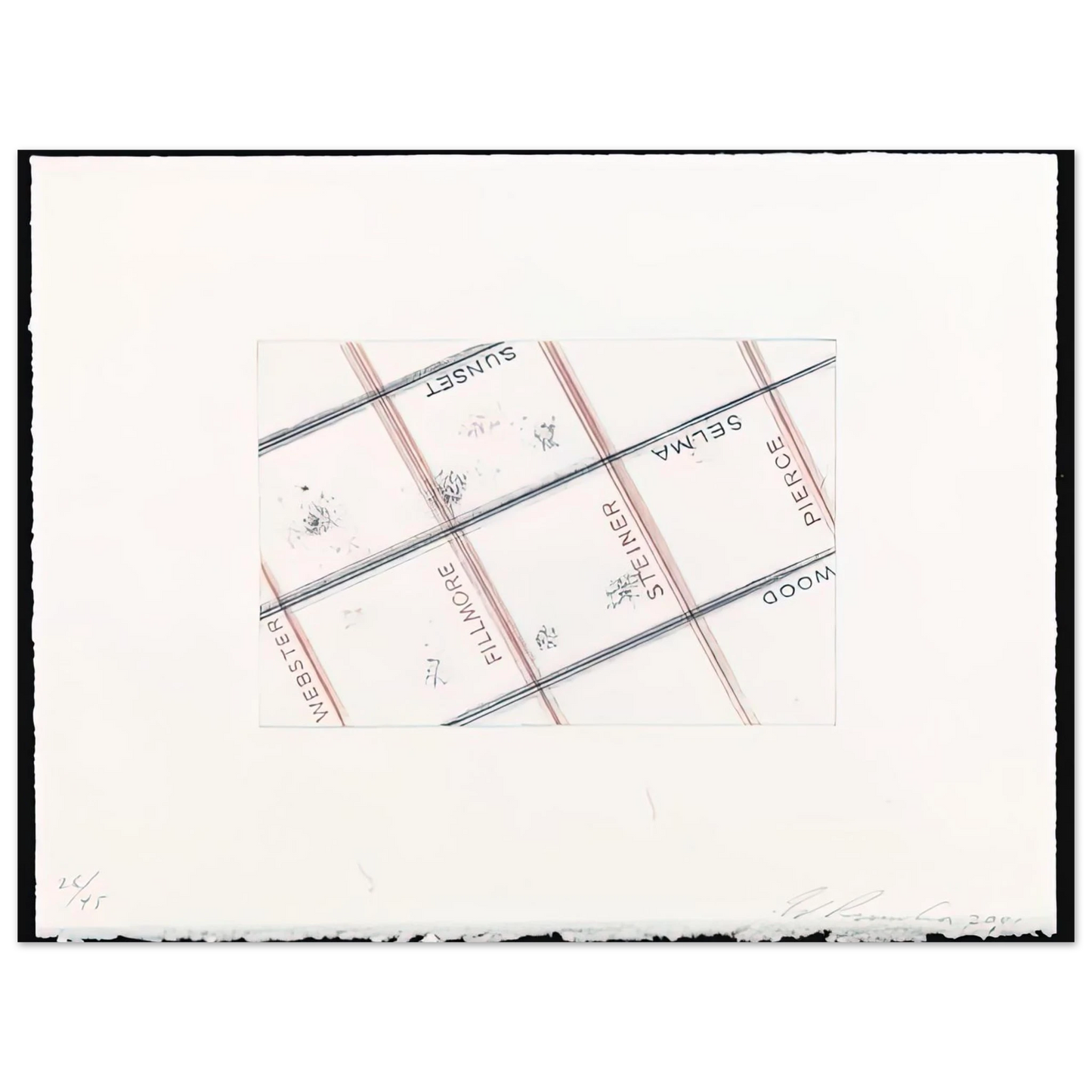 Edward Ruscha - PIERCE FROM LOS FRANCISCO SAN ANGELES PORTFOLIO  75x100 cm / 30x40inches Fine Art Poster