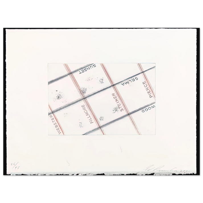 Edward Ruscha - PIERCE FROM LOS FRANCISCO SAN ANGELES PORTFOLIO  75x100 cm / 30x40inches Fine Art Poster
