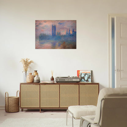 Houses of Parliament, Westminster - claude monet Brushed Aluminum Print - 70x100 cm / 28x40 inches | claude monet Aluminum Print | claude monet Prints