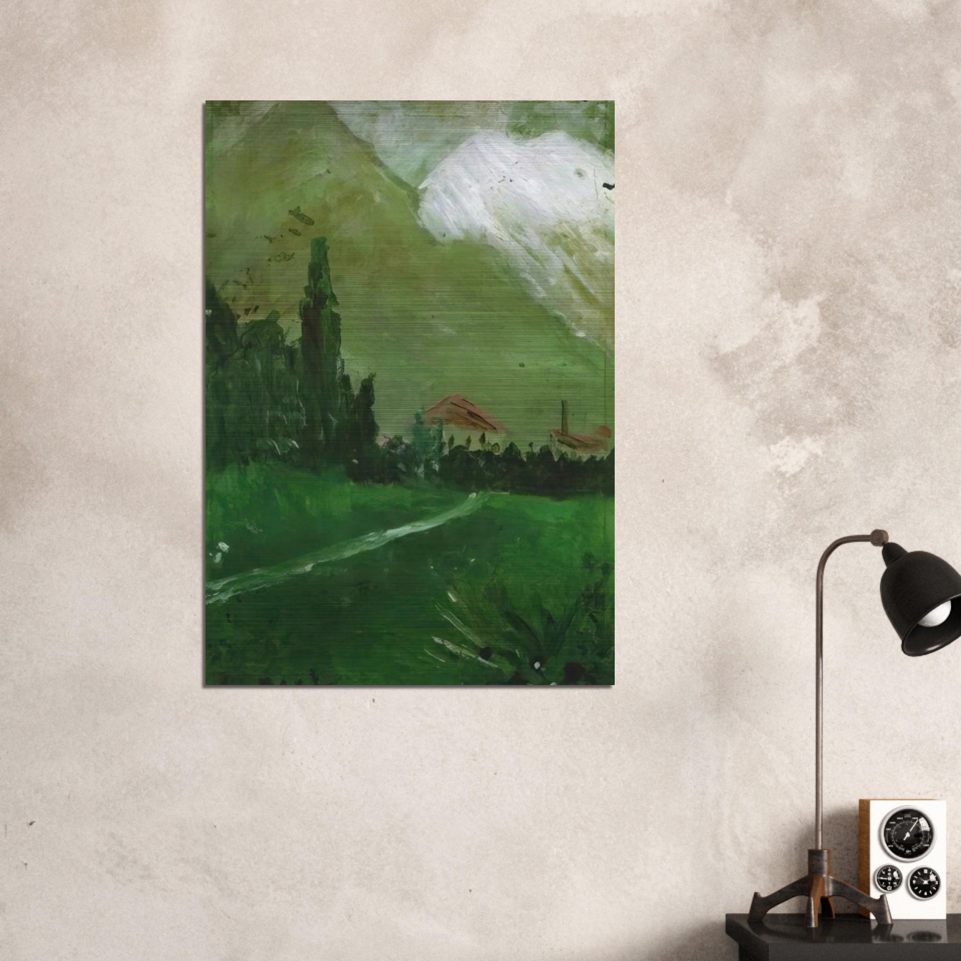 LANDSCAPE NEAR FIGUERAS - Salvador Dali Brushed Aluminum Print - 70x100 cm / 28x40 inches | Salvador Dali Aluminum Print | Salvador Dali Prints
