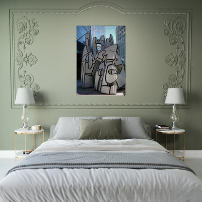 MONUMENT WITH STANDING BEAST 1984 - Jean Dubuffet Brushed Aluminum Print - 70x100 cm / 28x40 inches | Jean Dubuffet Aluminum Print | Jean Dubuffet Prints