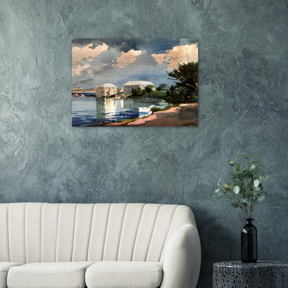 SALT KETTLE BERMUDA - Winslow Homer Brushed Aluminum Print - 70x100 cm / 28x40 inches | Winslow Homer Aluminum Print | Winslow Homer Prints