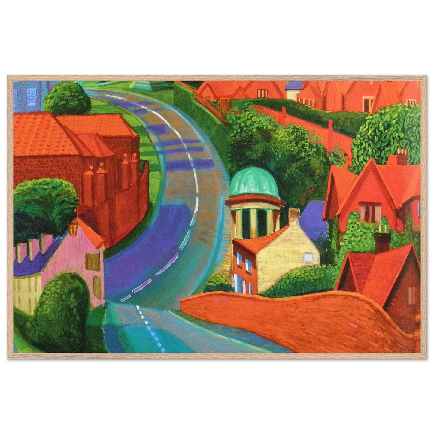 David Hockney - The Road to York Through Sledmere - 30x40 cm / 12x16 inches - Fine Art Poster-canvas - -