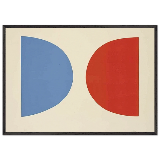 Blue and Orange - Ellsworth Kelly 70x100 cm / 28x40 inches Framed Art Print – Black Wooden Frame