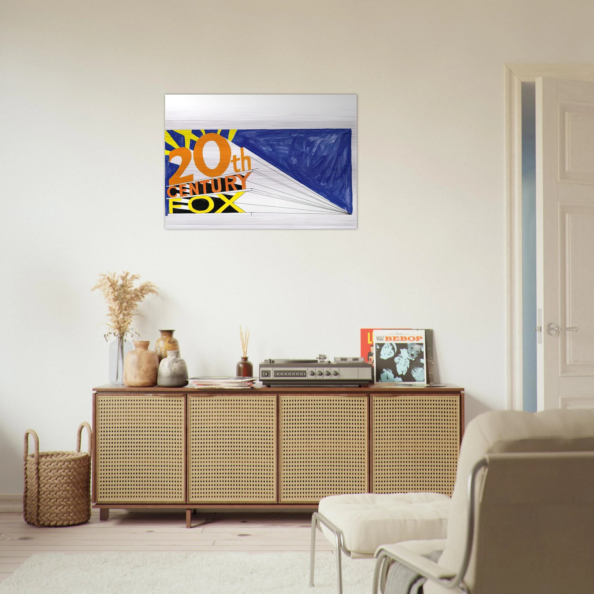 TRADEMARK 5 1962 - Edward Ruscha Brushed Aluminum Print - 70x100 cm / 28x40 inches | Edward Ruscha Aluminum Print | Edward Ruscha Prints