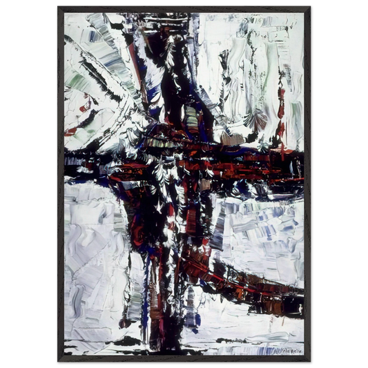 Chemin d hiver - Jean-Paul Riopelle 70x100 cm / 28x40 inches Framed Art Print – Black Wooden Frame