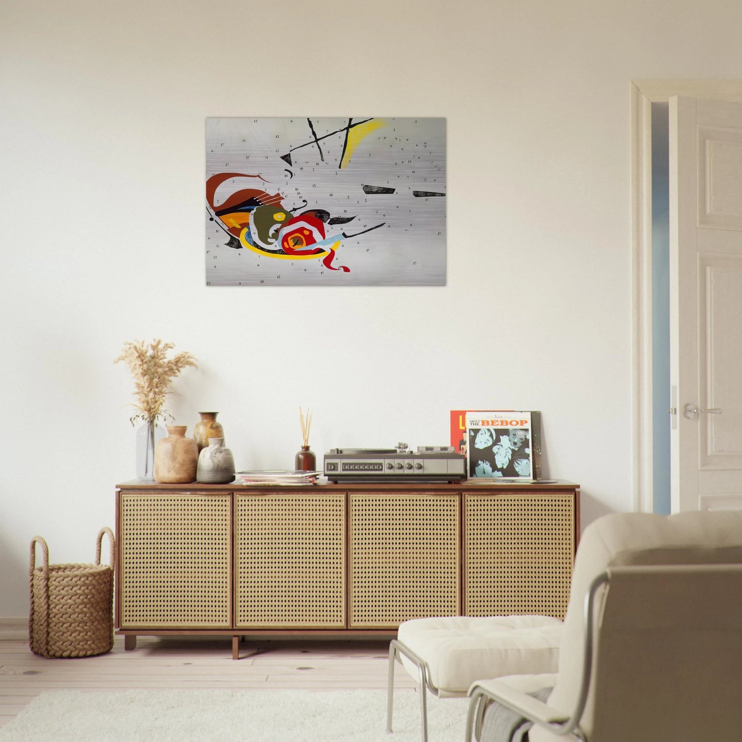 Do It Yourself  Violin  - Andy Warhol Brushed Aluminum Print - 70x100 cm / 28x40 inches | Andy Warhol Aluminum Print | Andy Warhol Prints