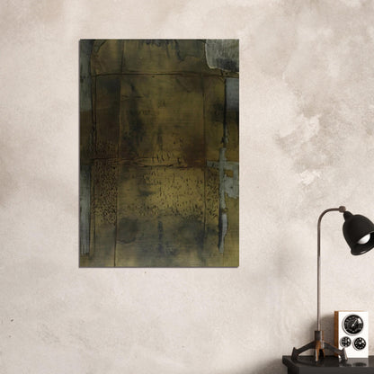 GREY OCHRE 1958 - Antoni Tapies Brushed Aluminum Print - 70x100 cm / 28x40 inches | Antoni Tapies Aluminum Print | Antoni Tapies Prints