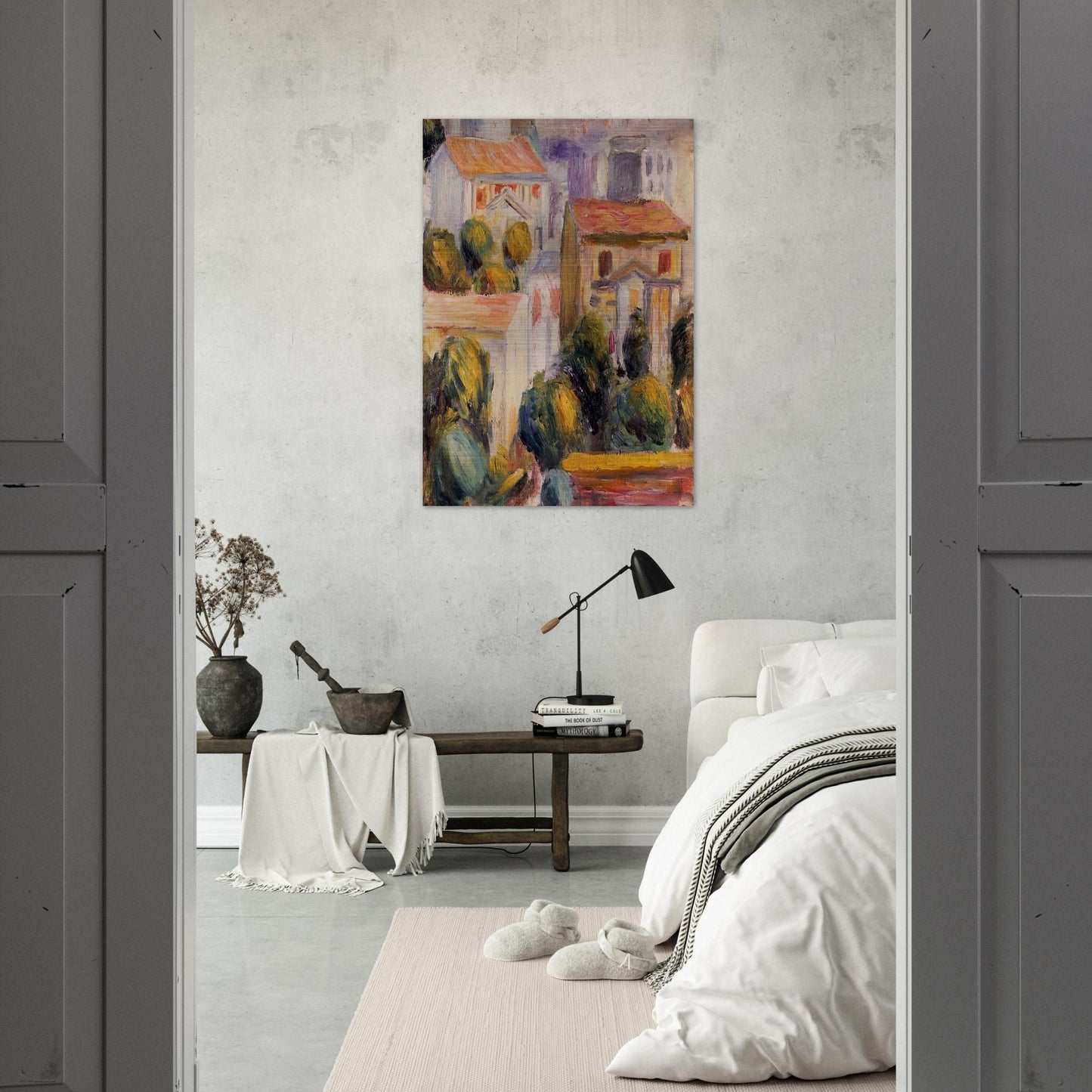 House at Cagnes - Pierre-Auguste Renoir Brushed Aluminum Print - 70x100 cm / 28x40 inches | Pierre-Auguste Renoir Aluminum Print | Pierre-Auguste Renoir Prints