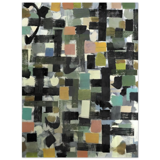 Bradley Walker Tomlin - Shapes - 1950  75x100 cm / 30x40inches Fine Art Poster