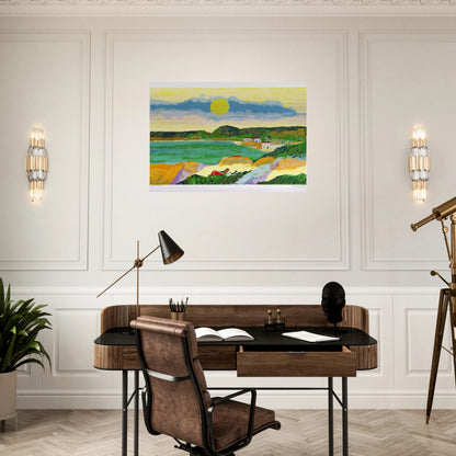 Marinha Com Casas - Post-Impressionism - Aldemir Martins Brushed Aluminum Print - 70x100 cm / 28x40 inches | Aldemir Martins Aluminum Print | Aldemir Martins Prints