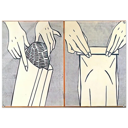 BREAD IN BAG 1961 - Roy Lichtenstein Acrylic Print - 70x100 cm / 28x40″ inches