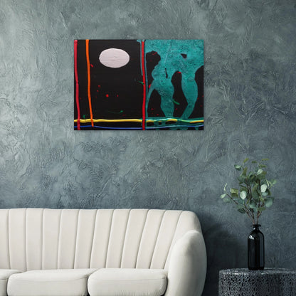 Watching 20-1-07 - 2007 - John Hoyland Brushed Aluminum Print - 70x100 cm / 28x40 inches | John Hoyland Aluminum Print | John Hoyland Prints