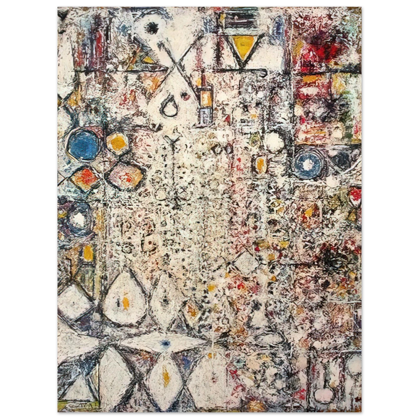 Richard Pousette-Dart - White Gothic #3  75x100 cm / 30x40inches Fine Art Poster