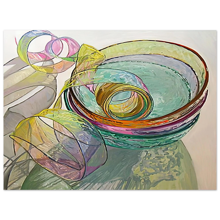 Janet Fish - ORANGE PINK GREEN 2003  75x100 cm / 30x40inches Fine Art Poster