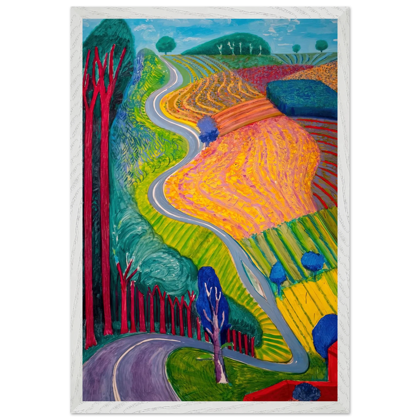 David Hockney - David Hockney Wall art - 30x45 cm / 12x18 inches - Premium Wooden Framed Poster With Fine Art Paper-canvas - Black frame