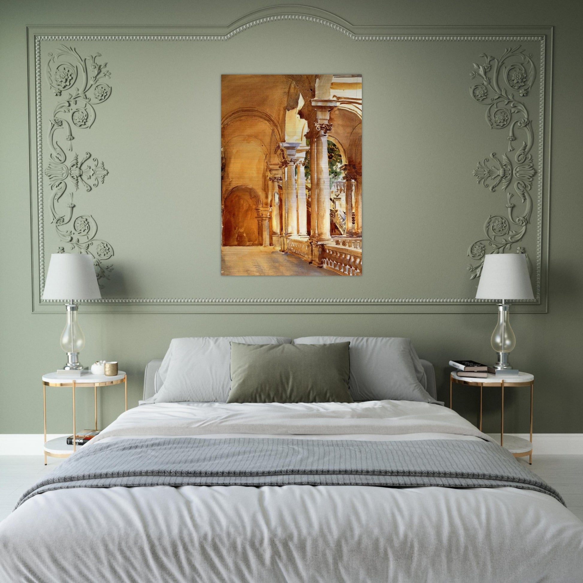 Genoa, the University - John Singer Sargent Brushed Aluminum Print - 70x100 cm / 28x40 inches | John Singer Sargent Aluminum Print | John Singer Sargent Prints