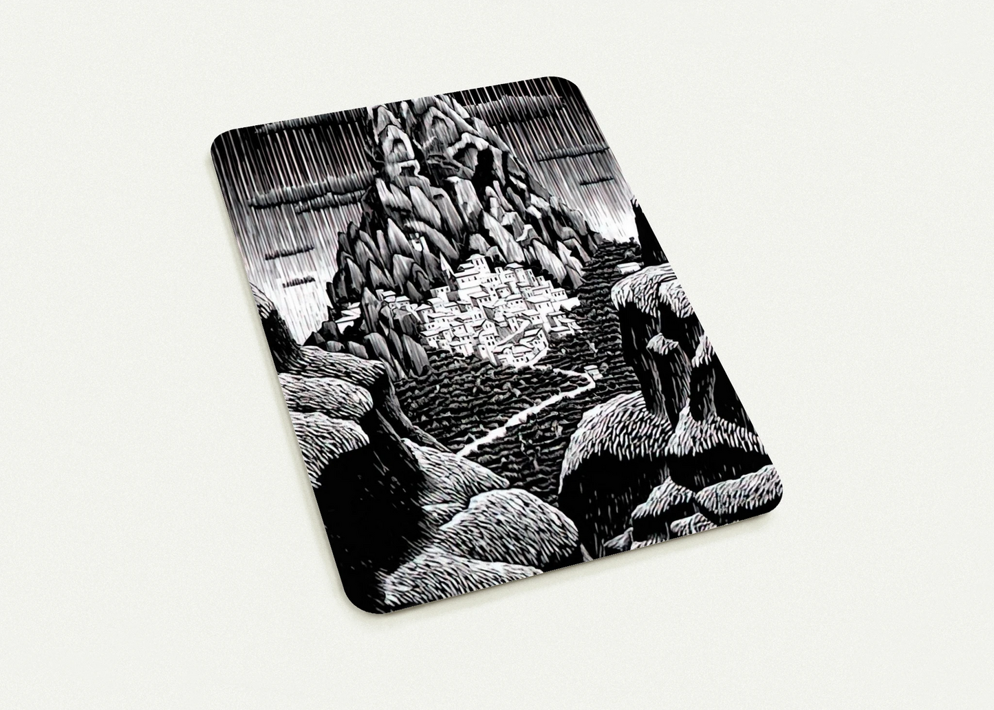 PENTEDATTIO CALABRIA JANUARY 1930 1930 By MC Escher Pack of 10 Post Cards | MC Escher Post Cards | A6 (10.5 x 14.8 cm) - 4.1 x 5.8 inches