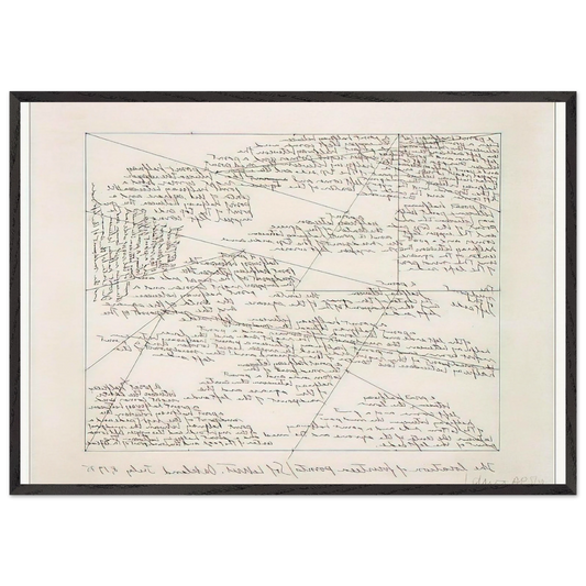 The Location of 14 Points - Sol LeWitt 70x100 cm / 28x40 inches Framed Art Print – Black Wooden Frame