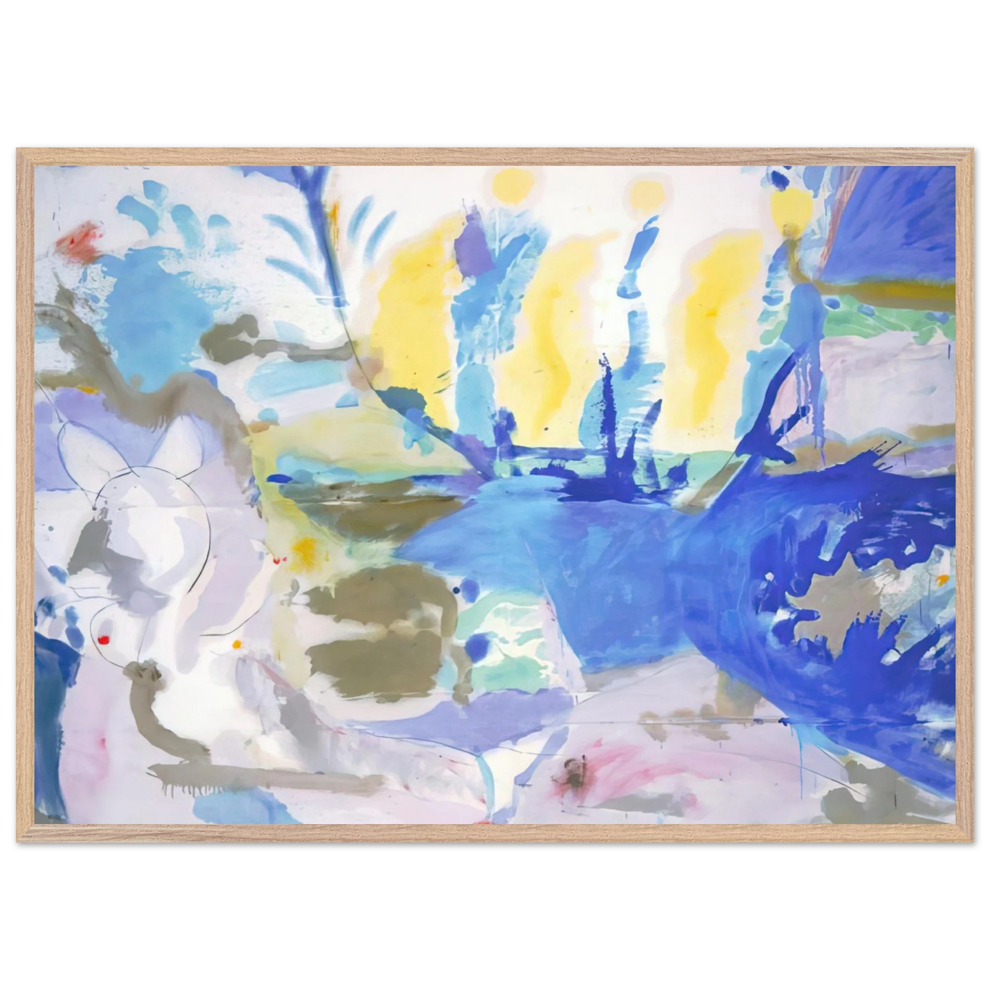 Helen Frankenthaler - Basque Beach - 1958 Wall art - 60x80 cm / 24x32 inches - Fine Art Poster-canvas - -