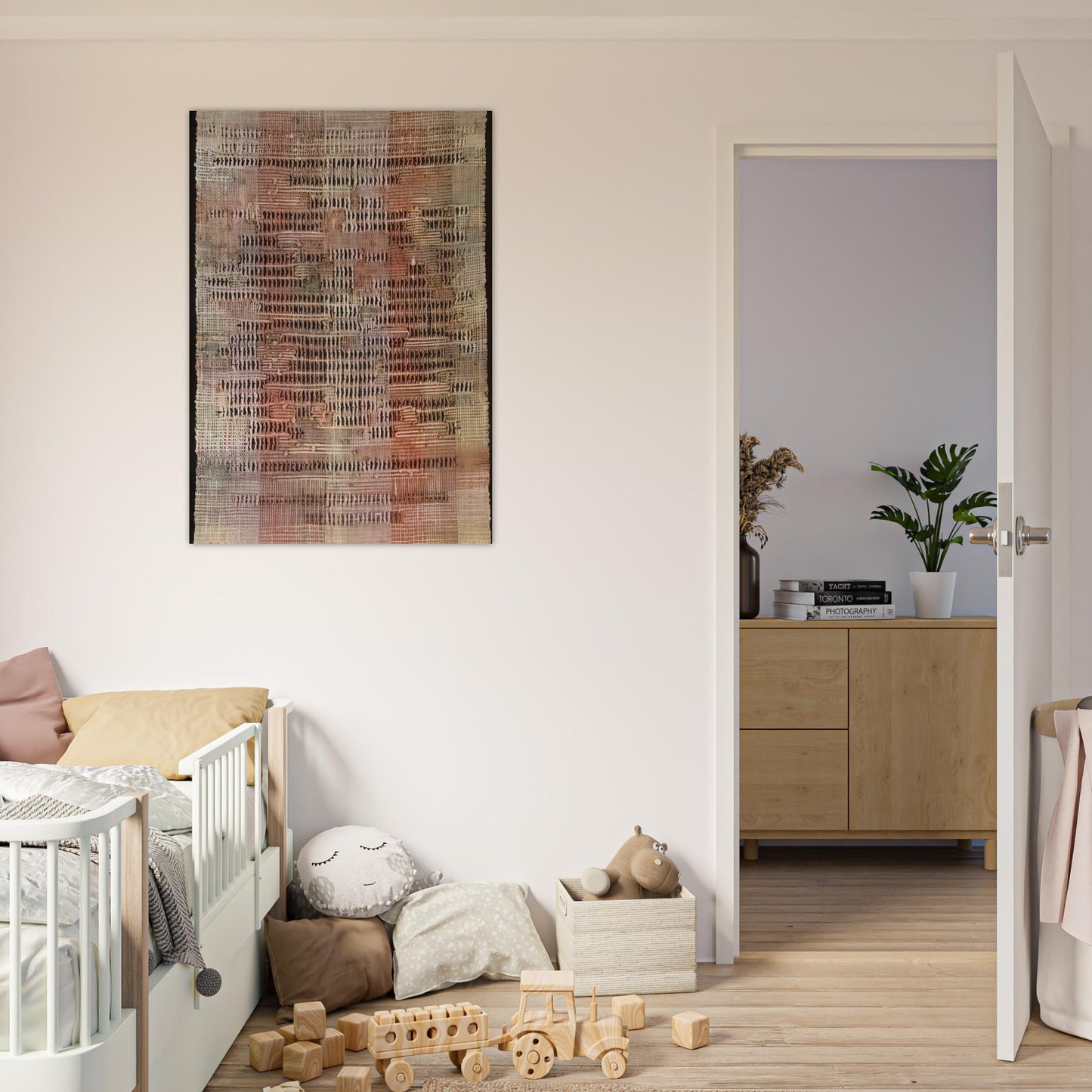 DEVELOPMENT IN ROSE II 1952 - Anni Albers Brushed Aluminum Print - 70x100 cm / 28x40 inches | Anni Albers Aluminum Print | Anni Albers Prints