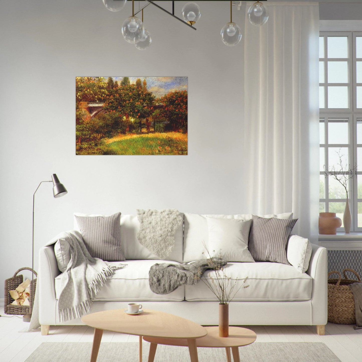 Railway Bridge at Chatou - Pierre-Auguste Renoir Brushed Aluminum Print - 70x100 cm / 28x40 inches | Pierre-Auguste Renoir Aluminum Print | Pierre-Auguste Renoir Prints