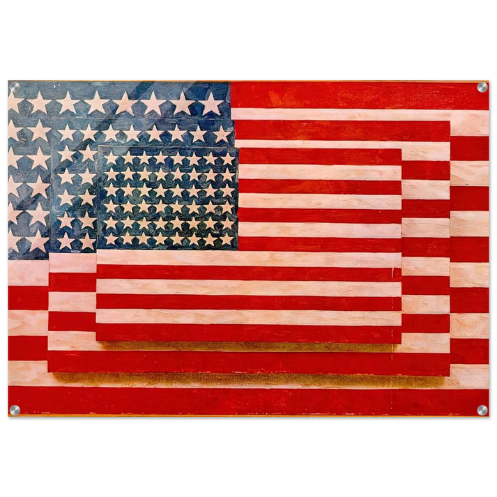 THREE FLAGS 1958 - Jasper Johns Acrylic Print - 70x100 cm / 28x40″ inches | Jasper Johns Wall Art | Jasper Johns Prints