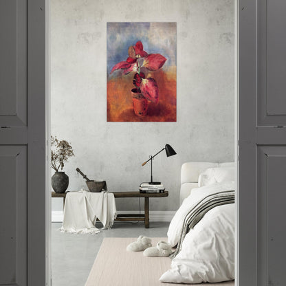 BEGONIA IN A POT - Odilon Redon Brushed Aluminum Print - 70x100 cm / 28x40 inches | Odilon Redon Aluminum Print | Odilon Redon Prints