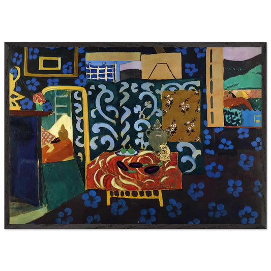 STILL LIFE WITH AUBERGINES 1911 - Henri Matisse 70x100 cm / 28x40 inches Framed Art Print – Black Wooden Frame