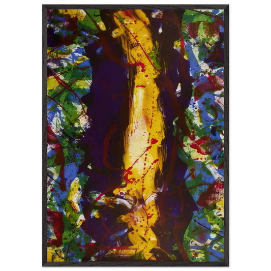 Untitled Composition  Lembark 285  - Sam Francis 70x100 cm / 28x40 inches Framed Art Print – Black Wooden Frame