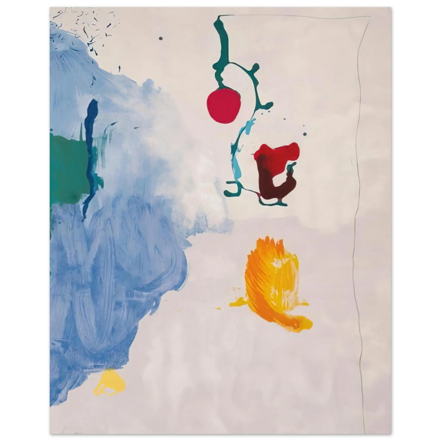Helen Frankenthaler - Eve - 1995 Wall art - 30x45 cm / 12x18 Inches - Premium Wooden Framed Poster With Fine Art Paper - Wood frame