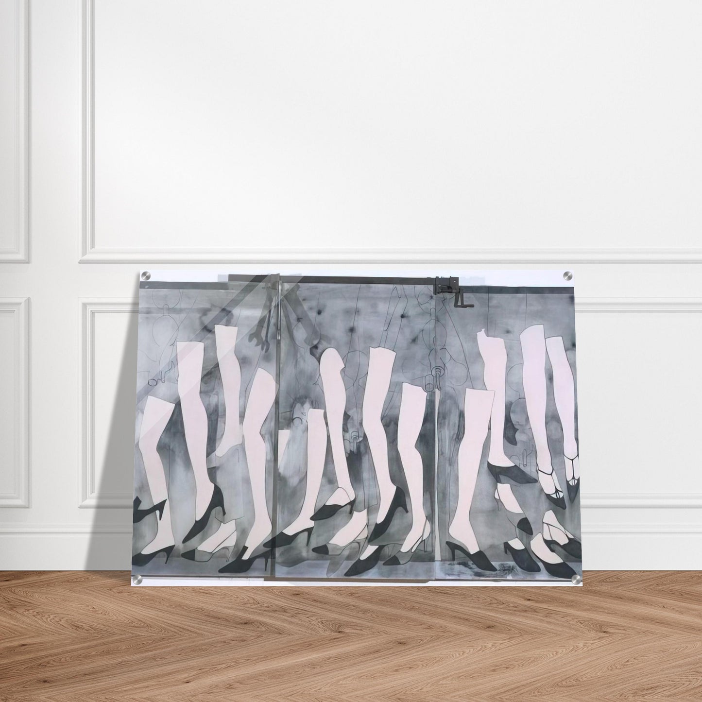 WALKING DREAM WITH A FOUR FOOT CLAMP 1965 - Jim Dine Acrylic Print - 70x100 cm / 28x40″ inches