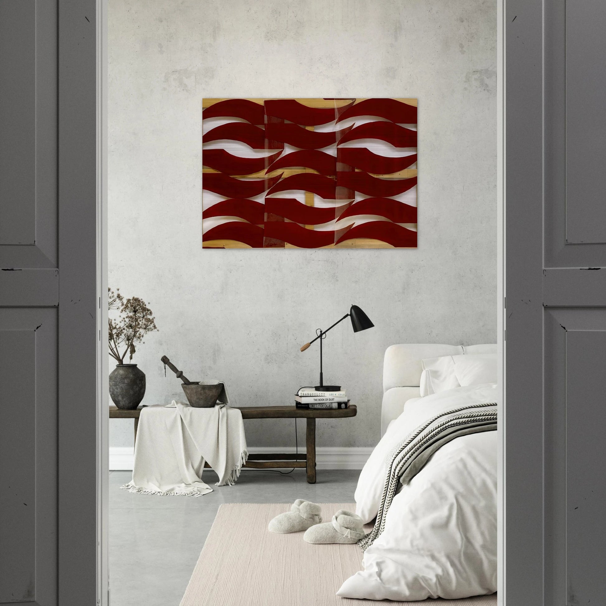 Rosso scuro - 1974 - Carla Accardi Brushed Aluminum Print - 70x100 cm / 28x40 inches | Carla Accardi Aluminum Print | Carla Accardi Prints