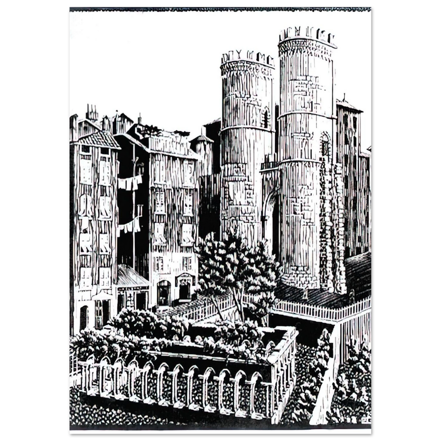 MC Escher - ESCHER (25) Wall Art - 60x80 cm / 24x32 inches - Premium Wooden Framed Poster With Fine Art Paper-canvas - White frame