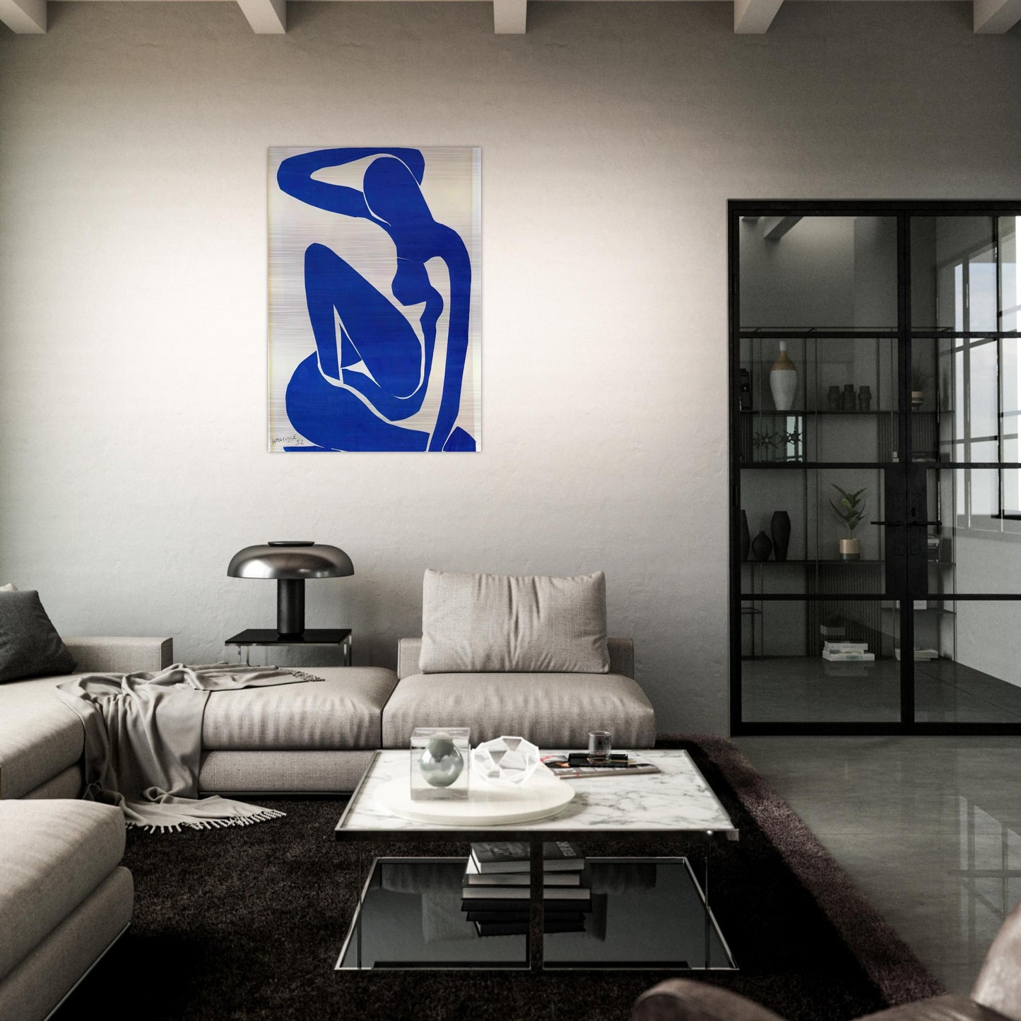 BLUE NUDE 1 - Henri Matisse Brushed Aluminum Print - 70x100 cm / 28x40 inches | Henri Matisse Aluminum Print | Henri Matisse Prints