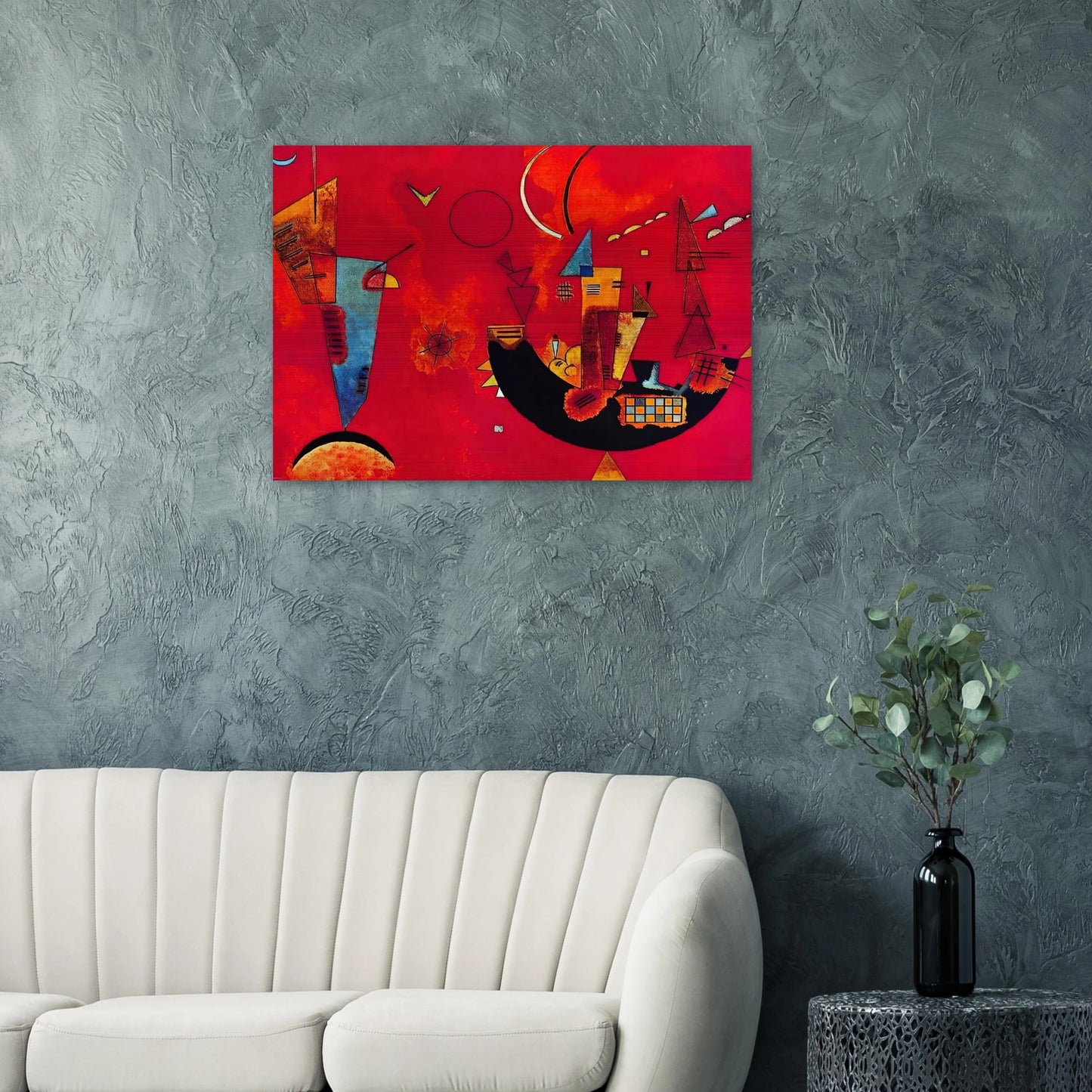 MIT UND GEGEN 1929 - Wassily Kandinsky Brushed Aluminum Print - 70x100 cm / 28x40 inches | Wassily Kandinsky Aluminum Print | Wassily Kandinsky Prints