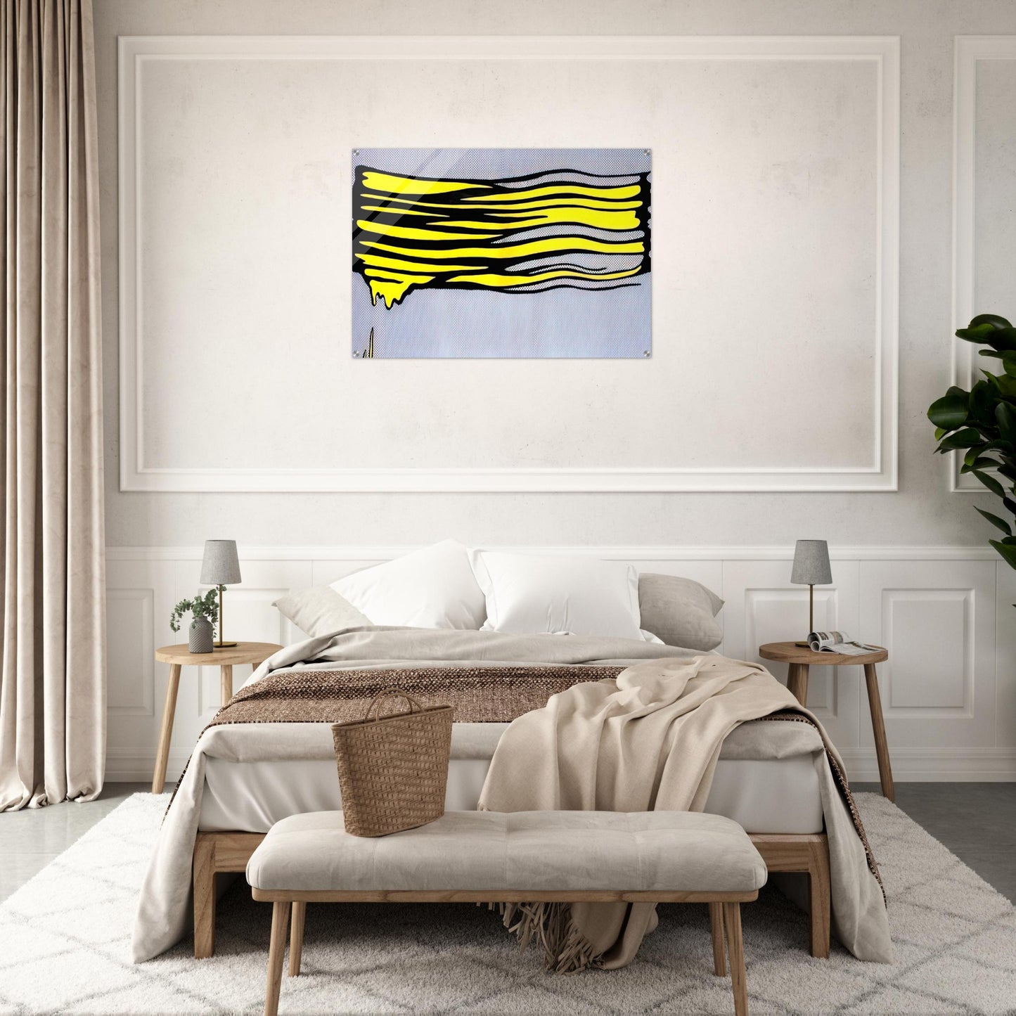 YELLOW BRUSHSTROKE II 1965 - Roy Lichtenstein Acrylic Print - 70x100 cm / 28x40″ inches