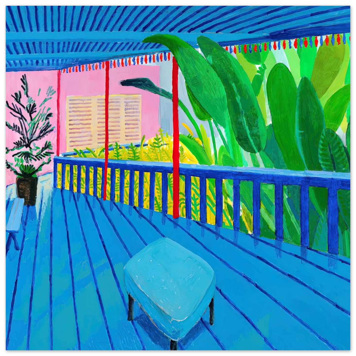 David Hockney - David Hockney Wall art - 50x70 cm / 20x28 inches - Premium Wooden Framed Poster With Fine Art Paper-canvas - Black frame