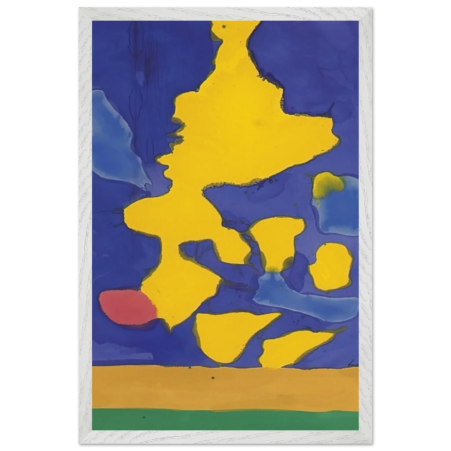 Helen Frankenthaler - Saturn Revisited - 1964 Wall art - 45x60 cm / 18x24 Inches - Premium Wooden Framed Poster With Fine Art Paper - Wood frame