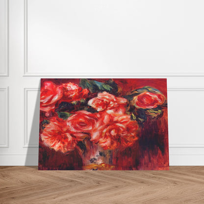 Moss roses - Pierre-Auguste Renoir Brushed Aluminum Print - 70x100 cm / 28x40 inches | Pierre-Auguste Renoir Aluminum Print | Pierre-Auguste Renoir Prints