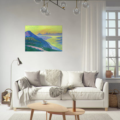 SUNSET AT AMBLETEUSE 1899 - Theo van Rysselberghe Brushed Aluminum Print - 70x100 cm / 28x40 inches | Theo van Rysselberghe Aluminum Print | Theo van Rysselberghe Prints