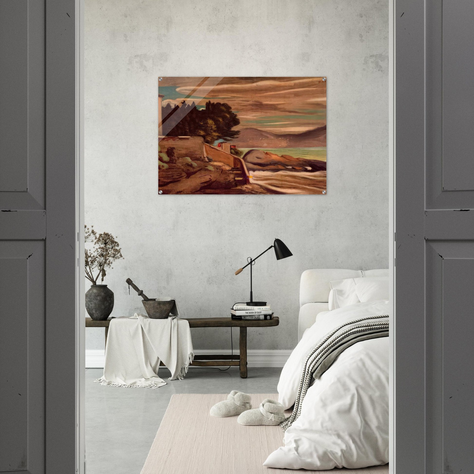 LANDSCAPE NEAR GENOVA - Giorgio de Chirico Acrylic Print - 70x100 cm / 28x40″ inches