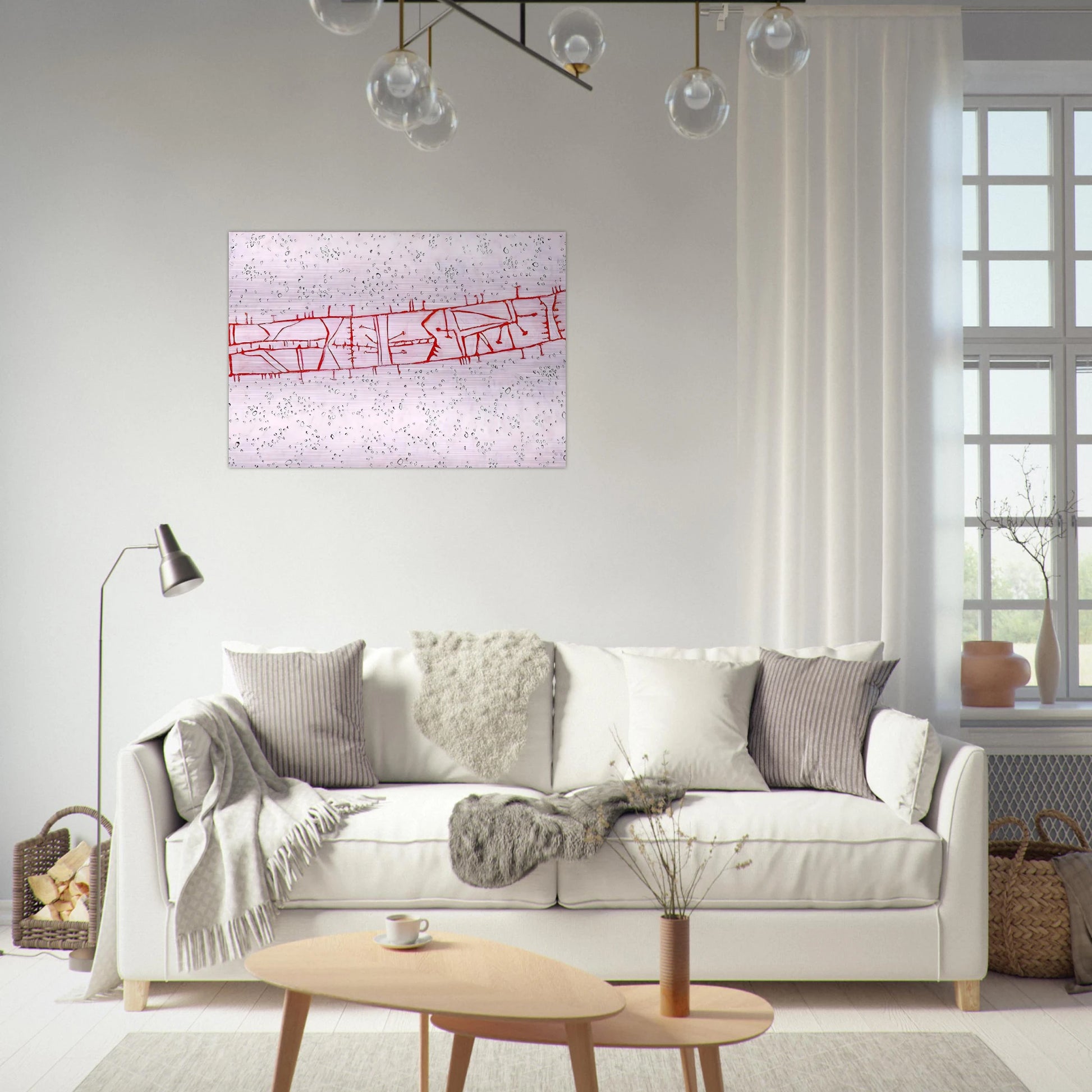 Bridge - 1952 - Gene Davis Brushed Aluminum Print - 70x100 cm / 28x40 inches | Gene Davis Aluminum Print | Gene Davis Prints