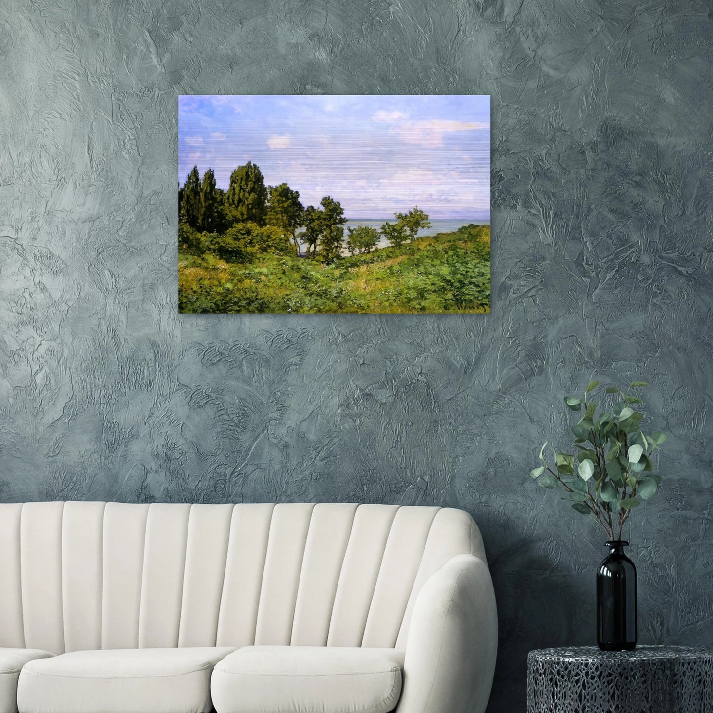 By the Sea - claude monet Brushed Aluminum Print - 70x100 cm / 28x40 inches | claude monet Aluminum Print | claude monet Prints